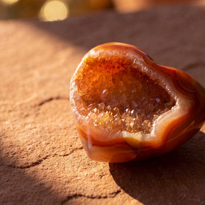 Carnelian Geode Heart