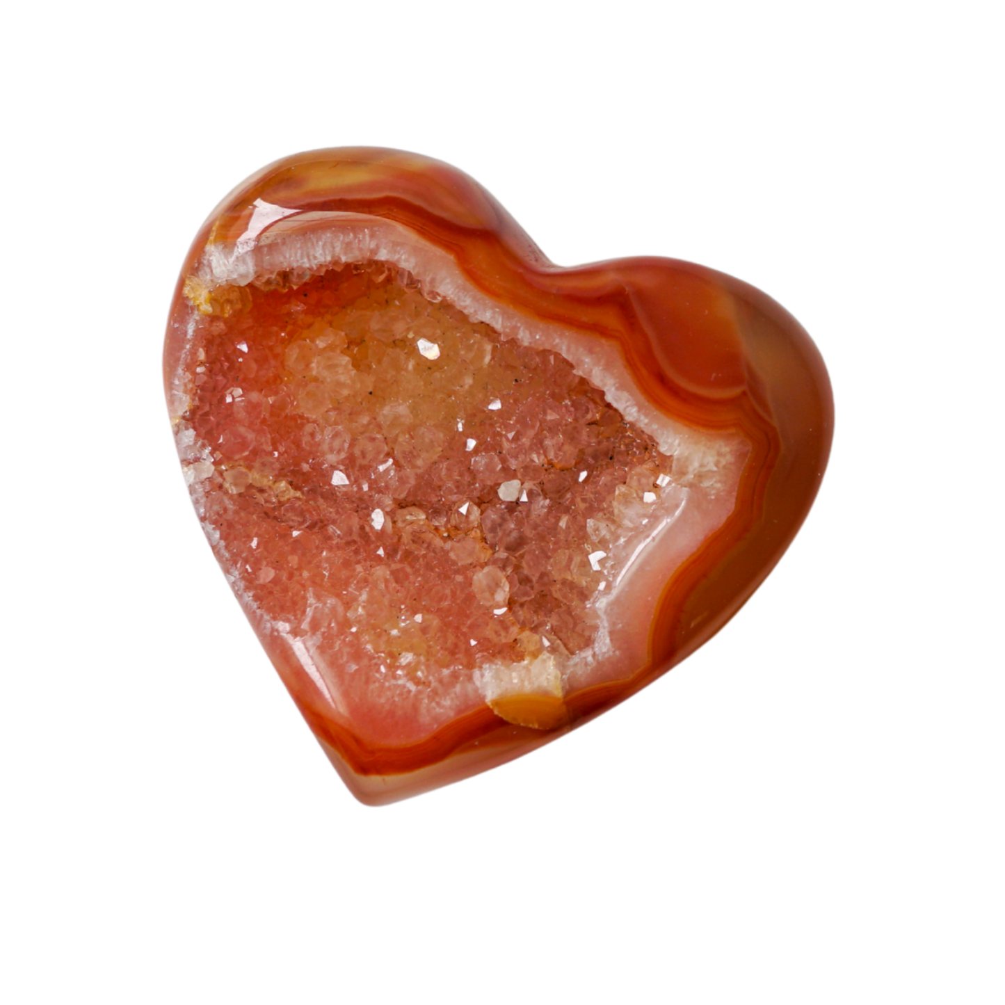 Carnelian Geode Heart