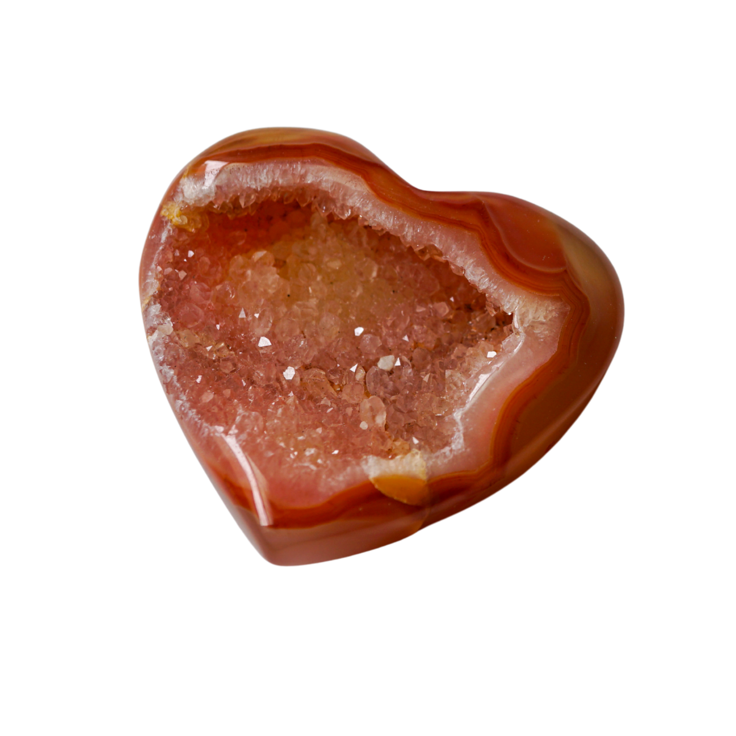 Carnelian Geode Heart
