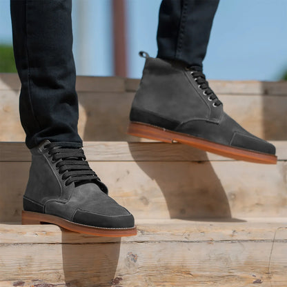 Carnell Moc Toe Grey Suede Boots