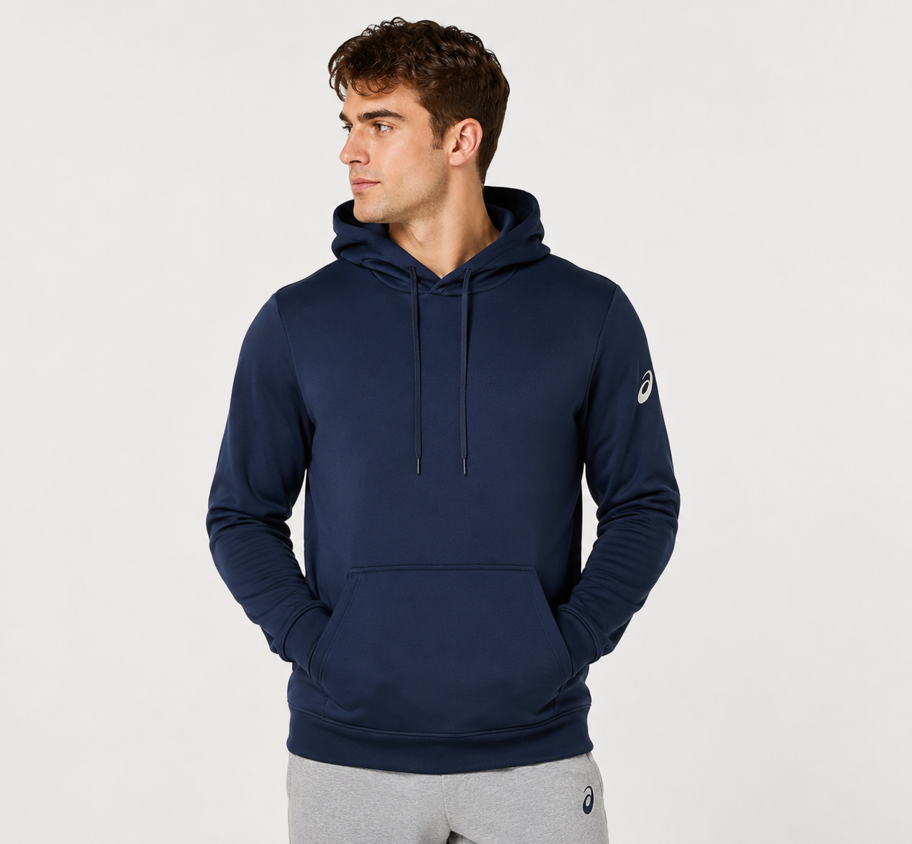 ASICS Men's French Terry Pullover Hoodie Navy (2031A617-051)