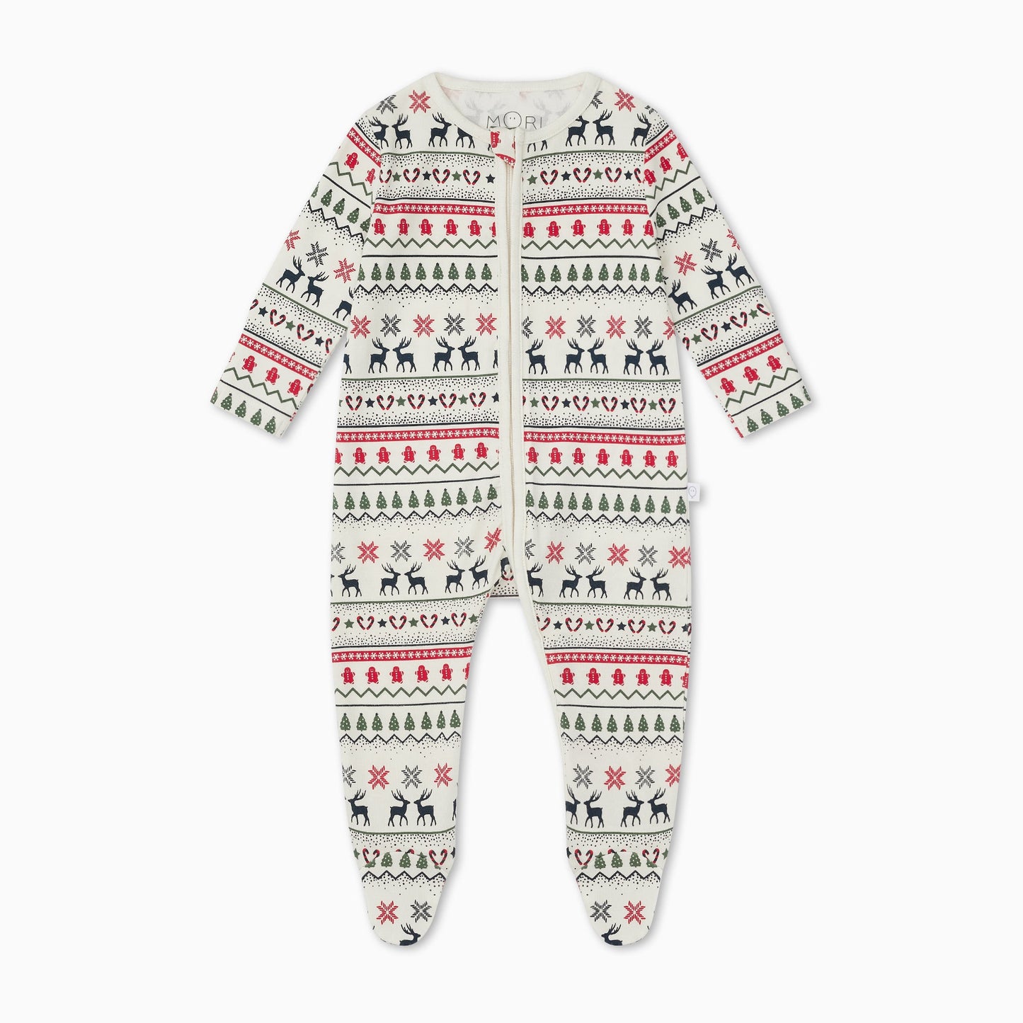 Fair Isle Print Clever Zip Sleepsuit