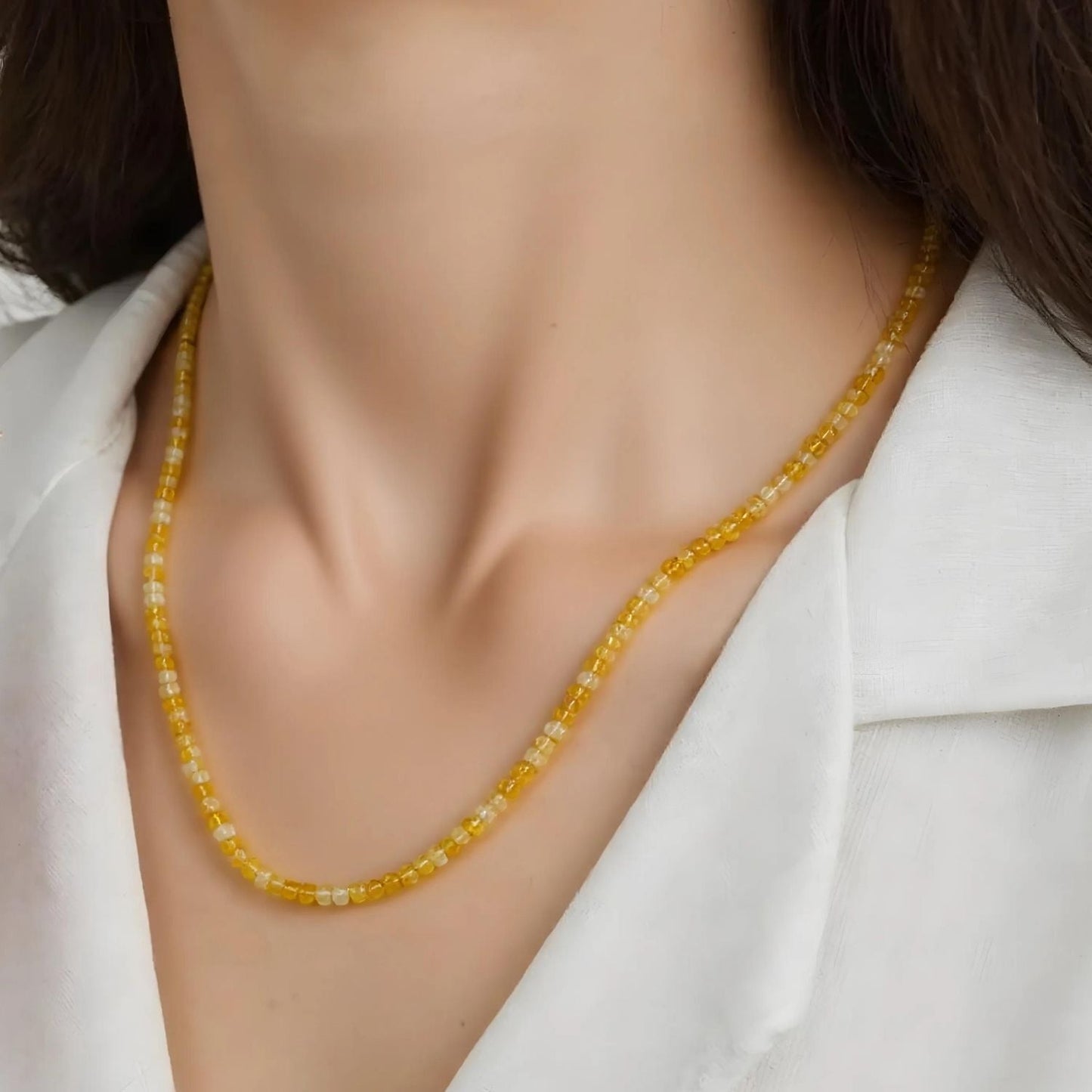 Faceted Citrine Necklace