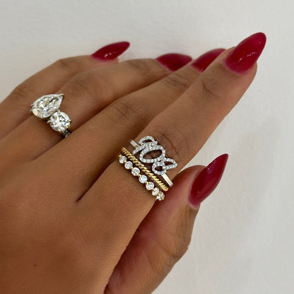 14k Gold Skinny Rope Eternity Band