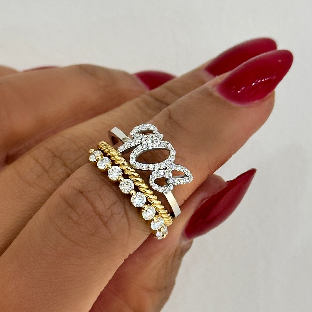 14k Gold Skinny Rope Eternity Band