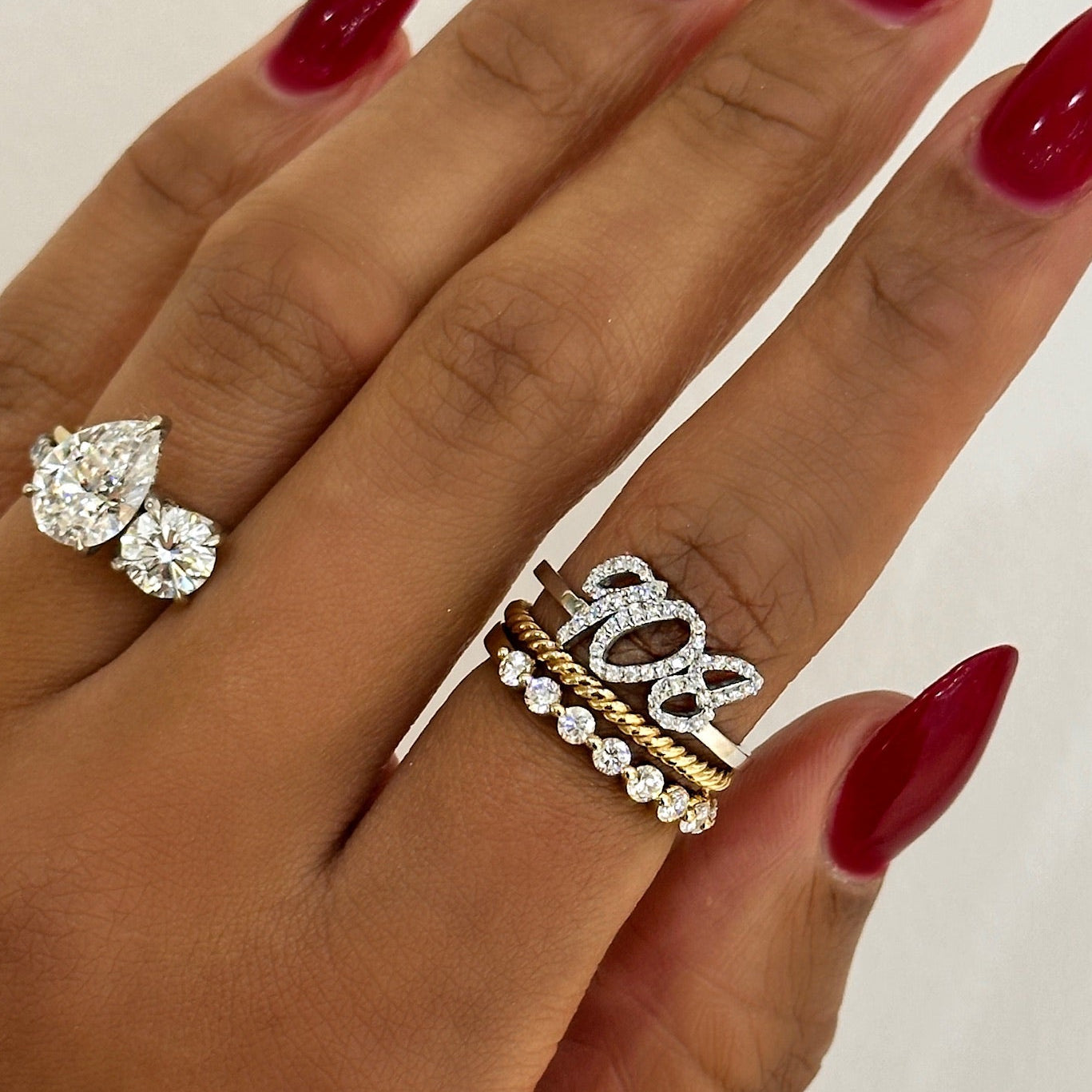 14k Gold Skinny Rope Eternity Band