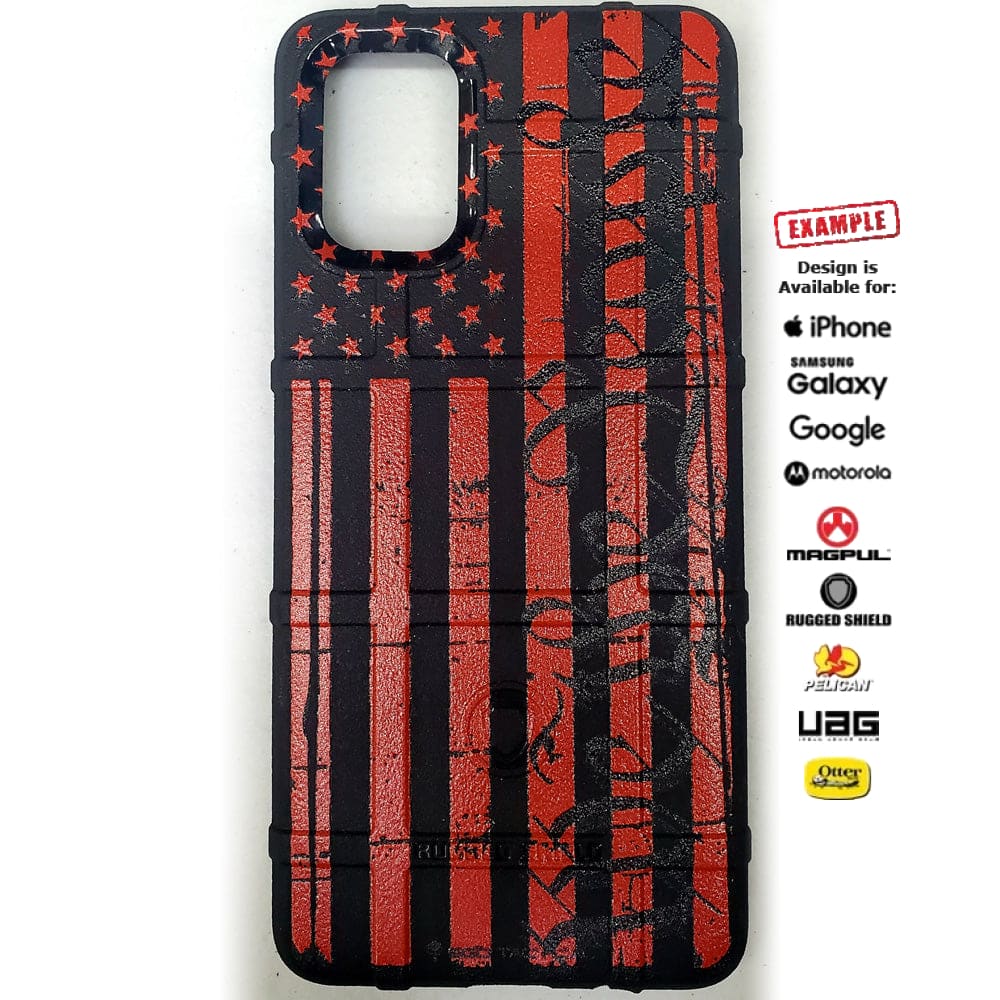 CLEARANCE - Rugged Shield We the People Assaulting Forward Tattered Red Subdued Flag (Samsung A71 4g Only) Phone Case