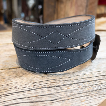 Adam Lahey Silver Grey Roughout Belt