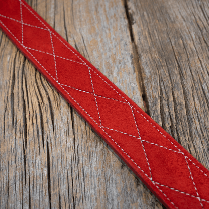 Adam Lahey Red Belt w/ Diamond Stitching