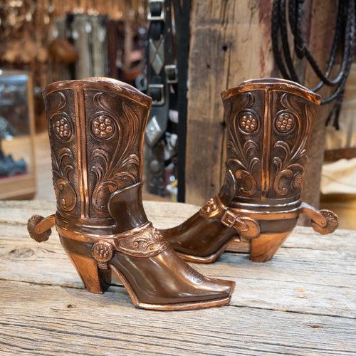 1940's Cast Metal Boots & Spurs Bookends