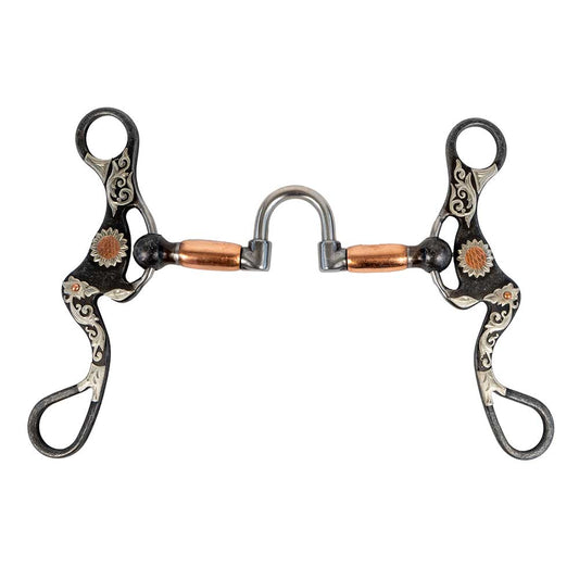 Aged Roll Port Bit with Floral Design