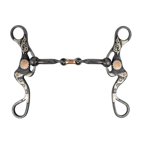 Aged Dogbone with Floral Accents and Copper Inlay Bit