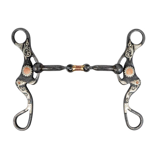 Aged Dogbone with Floral Accents and Copper Inlay Bit