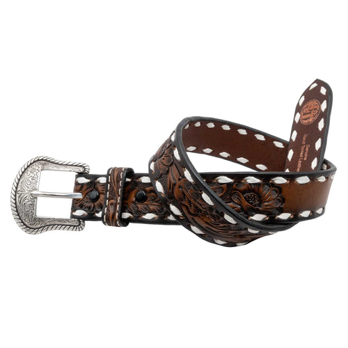 3D Boy's 1 1/4" Blank Name Brown Belt