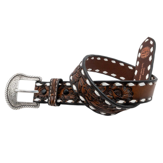 3D Boy's 1 1/4" Blank Name Brown Belt