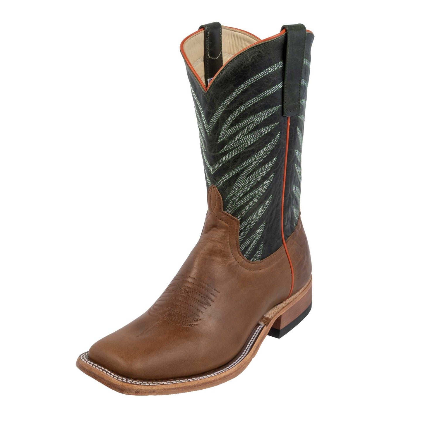 Anderson Bean Men's Square Toe Turquoise Explosion Western Boot