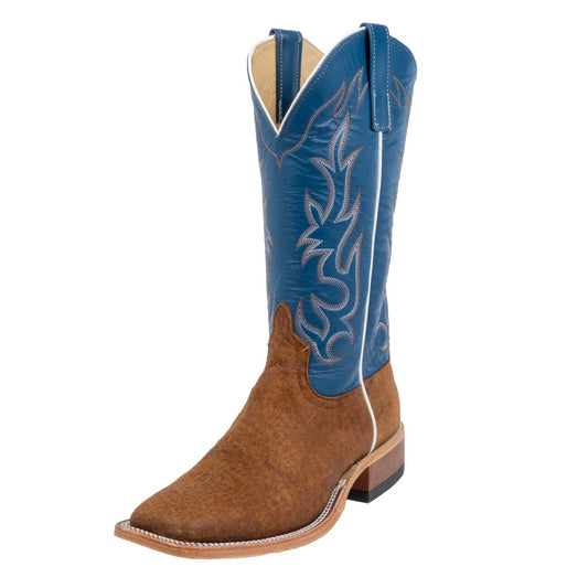 Anderson Bean Men's Square Toe Havana Tag Boar Royal Blue Western Boot
