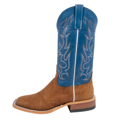 Anderson Bean Men's Square Toe Havana Tag Boar Royal Blue Western Boot
