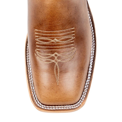 Anderson Bean Men's Square Toe Brown Marine Field Turquoise Western Boot