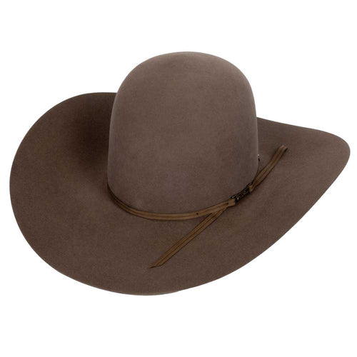 American 10X Pecan 4 1/2" Open Crown 2-Cord Felt Hat