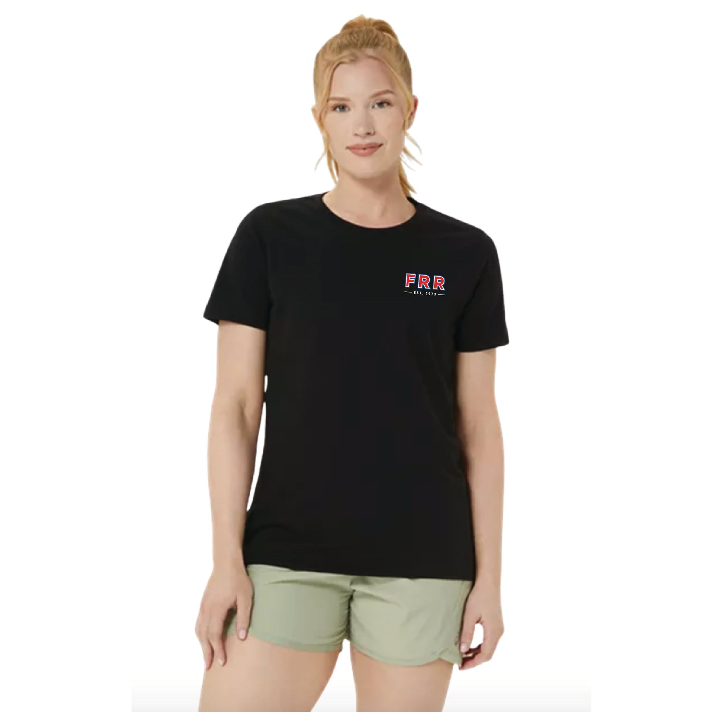 ASICS Falmouth Road Race 2026 - ASICS Women's PR Poly Cotton Short Sleeve Tee Black (2012D014) (FRR26-05 LC, FRR26-04 Back)