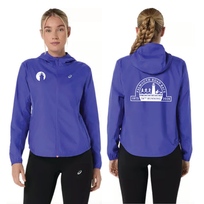 ASICS Falmouth Road Race 2026 - ASICS Women's Silver Jacket Cobalt Burst (2012D148) (FRR26-10 LC, FRR26-08 Back)