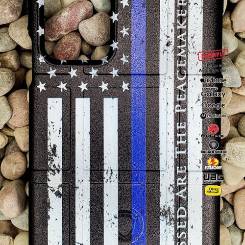 CLEARANCE - Custom Printed Motorola Moto Edge (2021) Blessed Are the Peacemakers Design on Black Rugged Shield Case