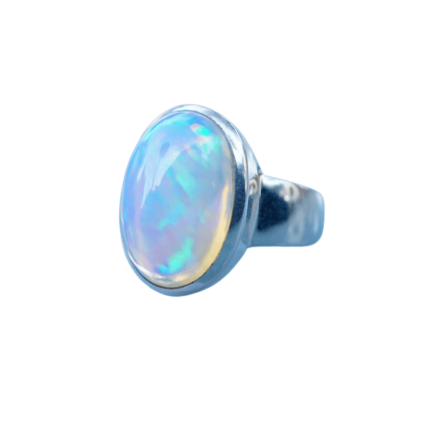 Ethiopian Opal Sterling Silver Ring