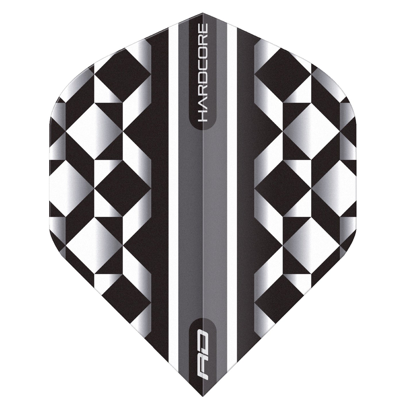 RED DRAGON - Hardcore Geometric Dart Flights - Black and Clear