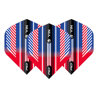 RED DRAGON - Red and Blue Yin Yang Dart Flights - Standard Shape