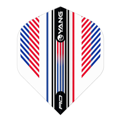 RED DRAGON - Red and Blue Yin Yang Dart Flights - Standard Shape