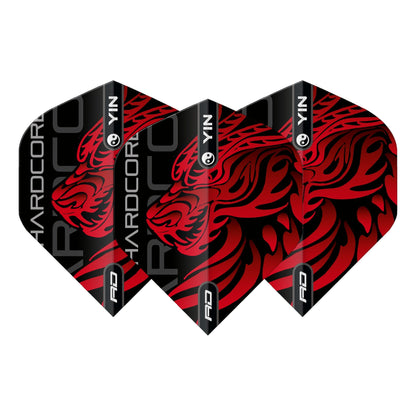 RED DRAGON - Jonny Clayton Gold and Red Yin Yang Dart Flights - Standard Shape
