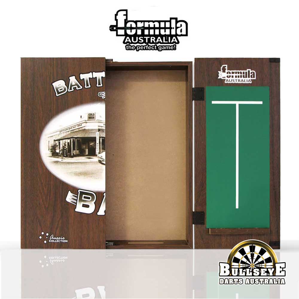 Formula Battlers Bar Dartboard Cabinet with Chalkboards