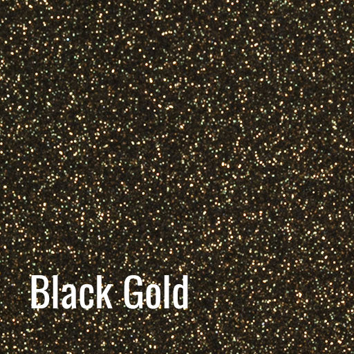 12" Black Gold - Siser Glitter Heat Transfer Vinyl (HTV)