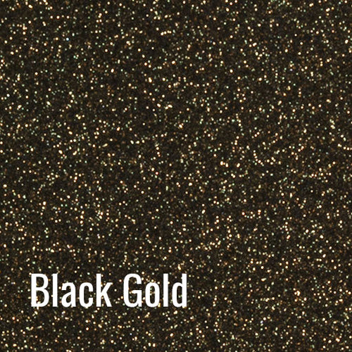 12" Black Gold - Siser Glitter Heat Transfer Vinyl (HTV)