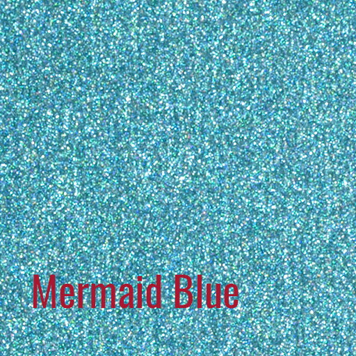 12" Mermaid Blue - Siser Glitter Heat Transfer Vinyl (HTV)