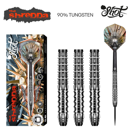 SHOT - Gnarly Shredda Steel Tip Darts - 90% Tungsten - 30g
