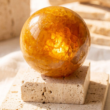 Golden Healer Quartz Sphere