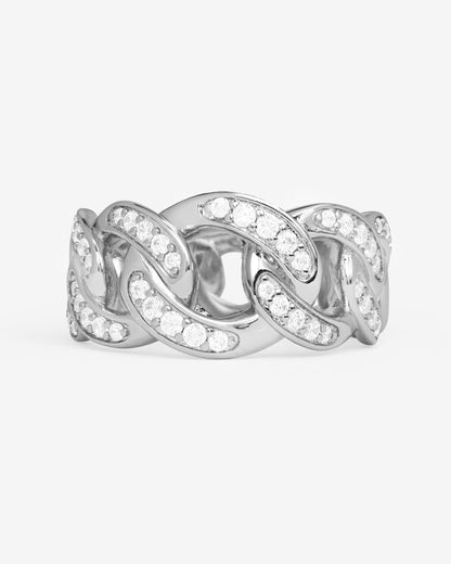 Graduated Pavé Julian Ring - Silver|White Diamondettes