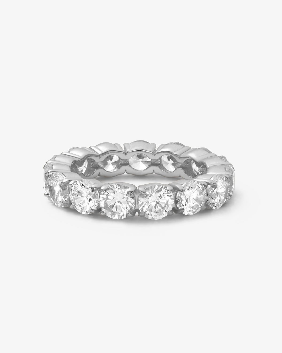 Grand Heiress Ring 4mm - Silver|White Diamondettes