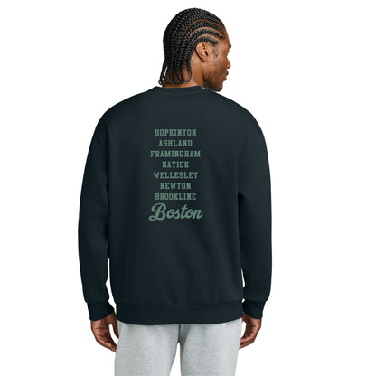 Boston 26.2 - Heavyweight Navy Blue Fleece Crew (DT6154) (HBM26-10 LC, HBM26-09)