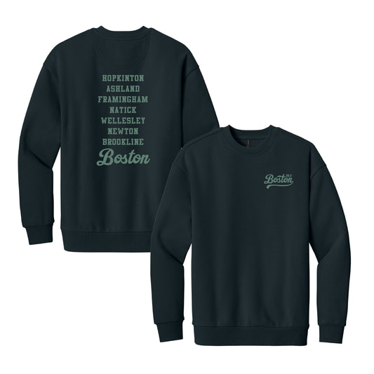 Boston 26.2 - Heavyweight Navy Blue Fleece Crew (DT6154) (HBM26-10 LC, HBM26-09)