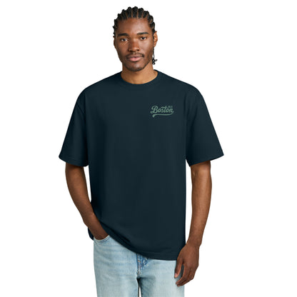 Boston 26.2 - Heavyweight Navy Blue Tee (DT6065) (HBM26-10 LC, HBM26-09 Back)