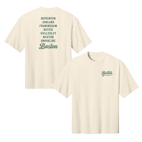 Boston 26.2 - Heavyweight Griege Tee (DT6065) (HBM26-10 LC, HBM26-09 Back)