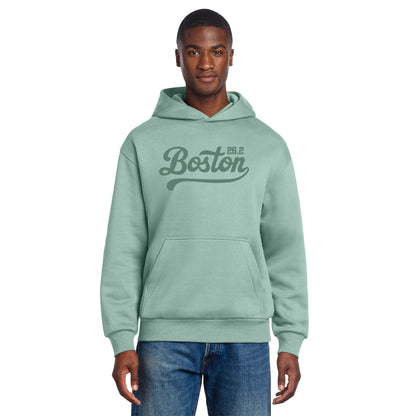 Boston 26.2 - Heavyweight Dusty Sage Fleece Hoodie (DT6150) (HBM26-08)