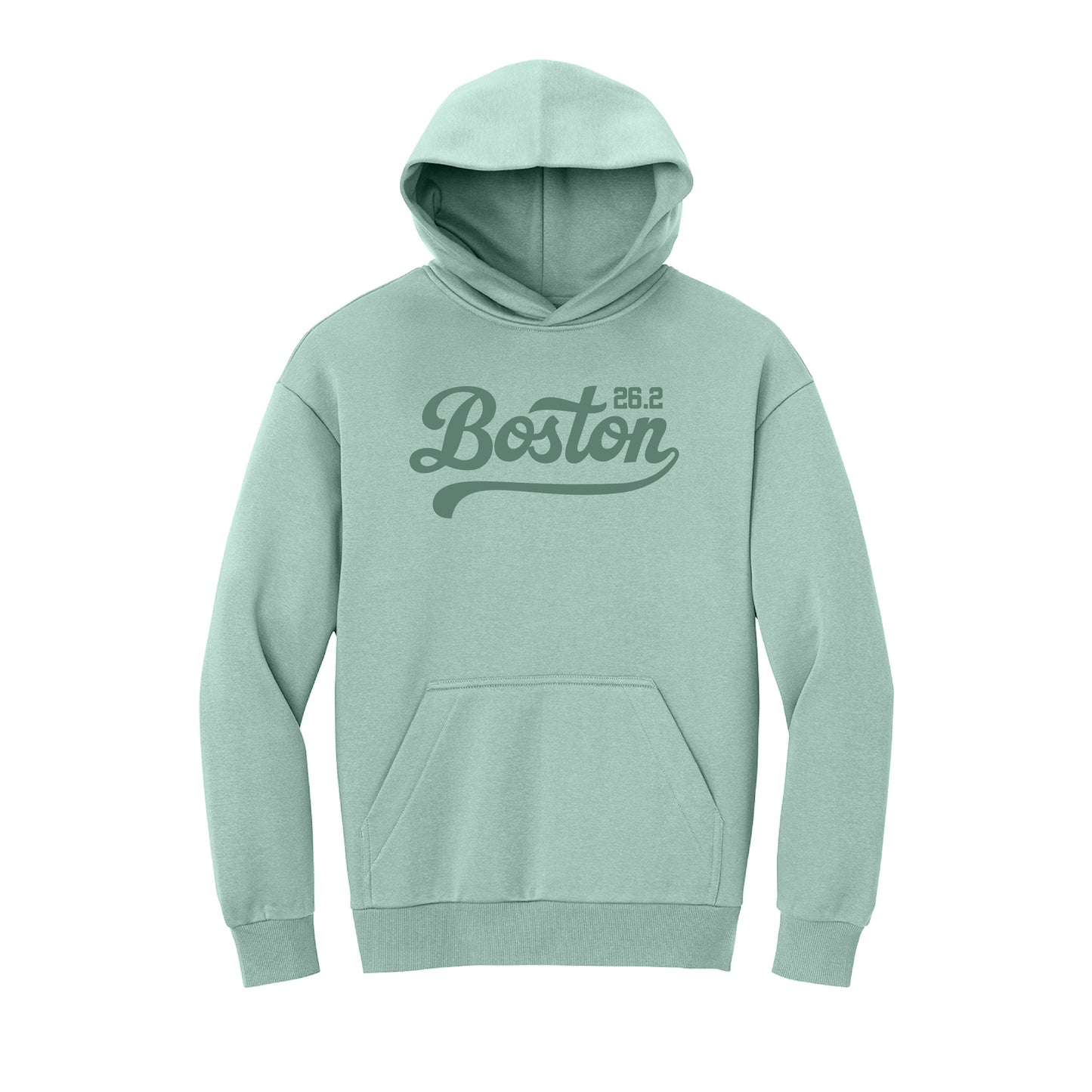Boston 26.2 - Heavyweight Dusty Sage Fleece Hoodie (DT6150) (HBM26-08)