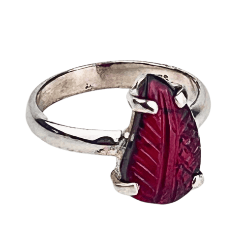 Garnet Leaf Ring #99