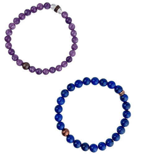 Amethyst + Lapis Lazuli Duo #274