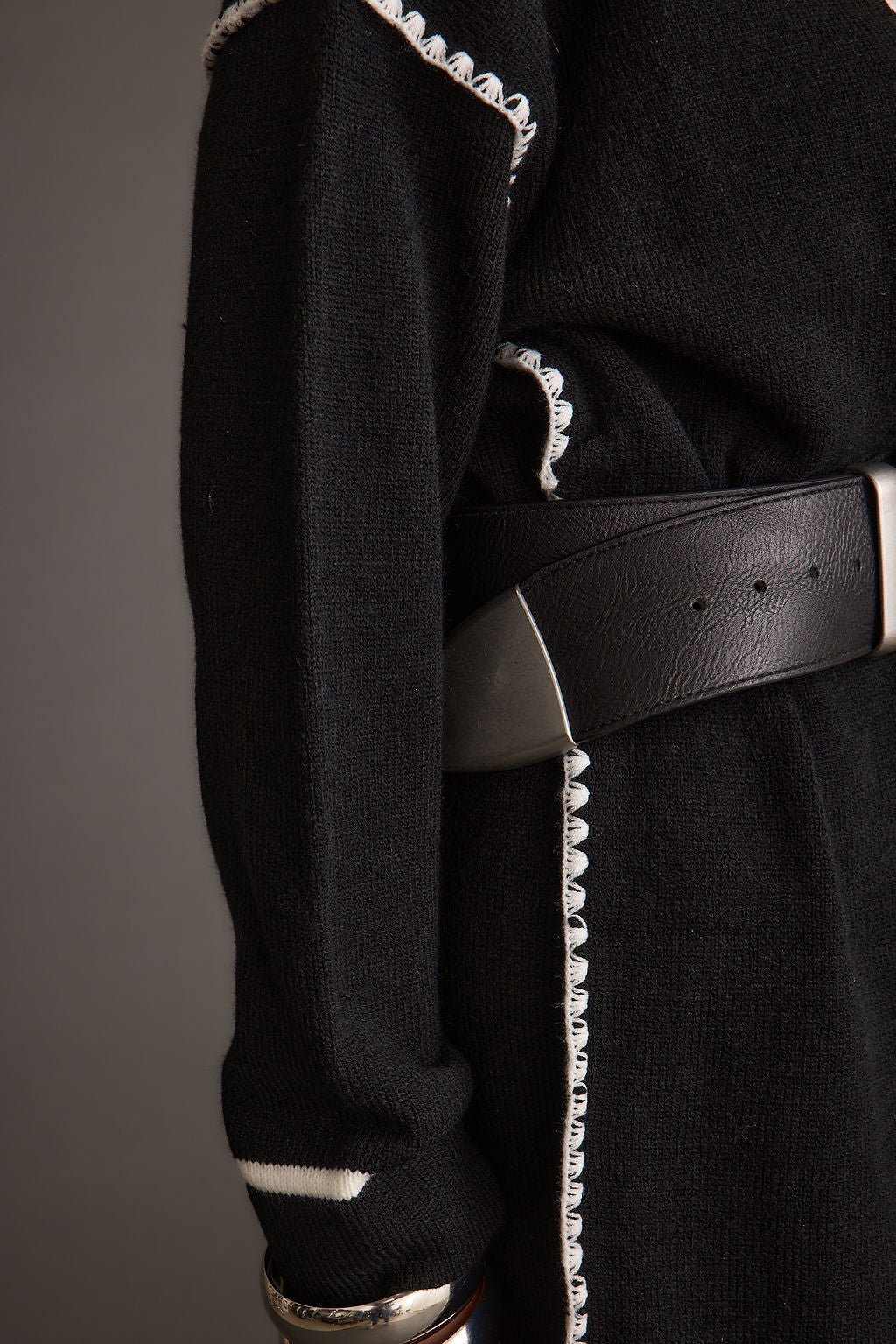Jasper Black And Silver Statement Belt