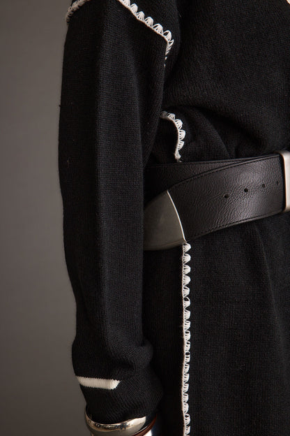 Jasper Black And Silver Statement Belt